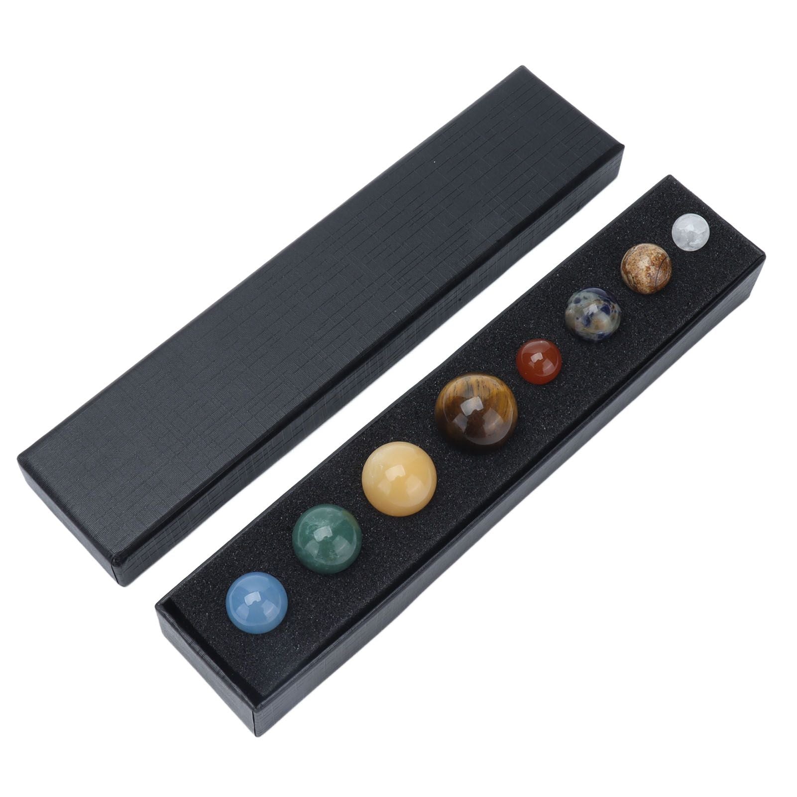8 Planets Crystal Ornament Home Desktop Sphere Galactic Planets Decoration for Healing Meditation V1294-YM0523-3115210205011