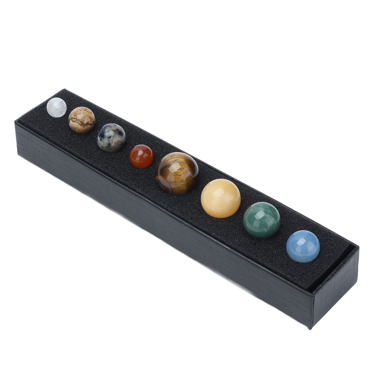 8 Planets Crystal Ornament Home Desktop Sphere Galactic Planets Decoration for Healing Meditation V1294-YM0523-3115210205011