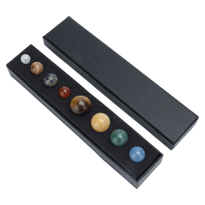 8 Planets Crystal Ornament Home Desktop Sphere Galactic Planets Decoration for Healing Meditation V1294-YM0523-3115210205011