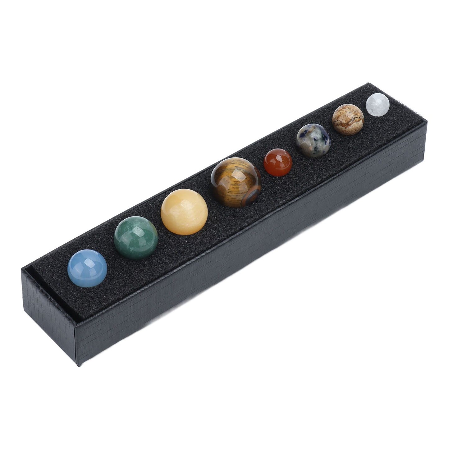 8 Planets Crystal Ornament Home Desktop Sphere Galactic Planets Decoration for Healing Meditation V1294-YM0523-3115210205011