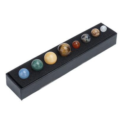 8 Planets Crystal Ornament Home Desktop Sphere Galactic Planets Decoration for Healing Meditation V1294-YM0523-3115210205011