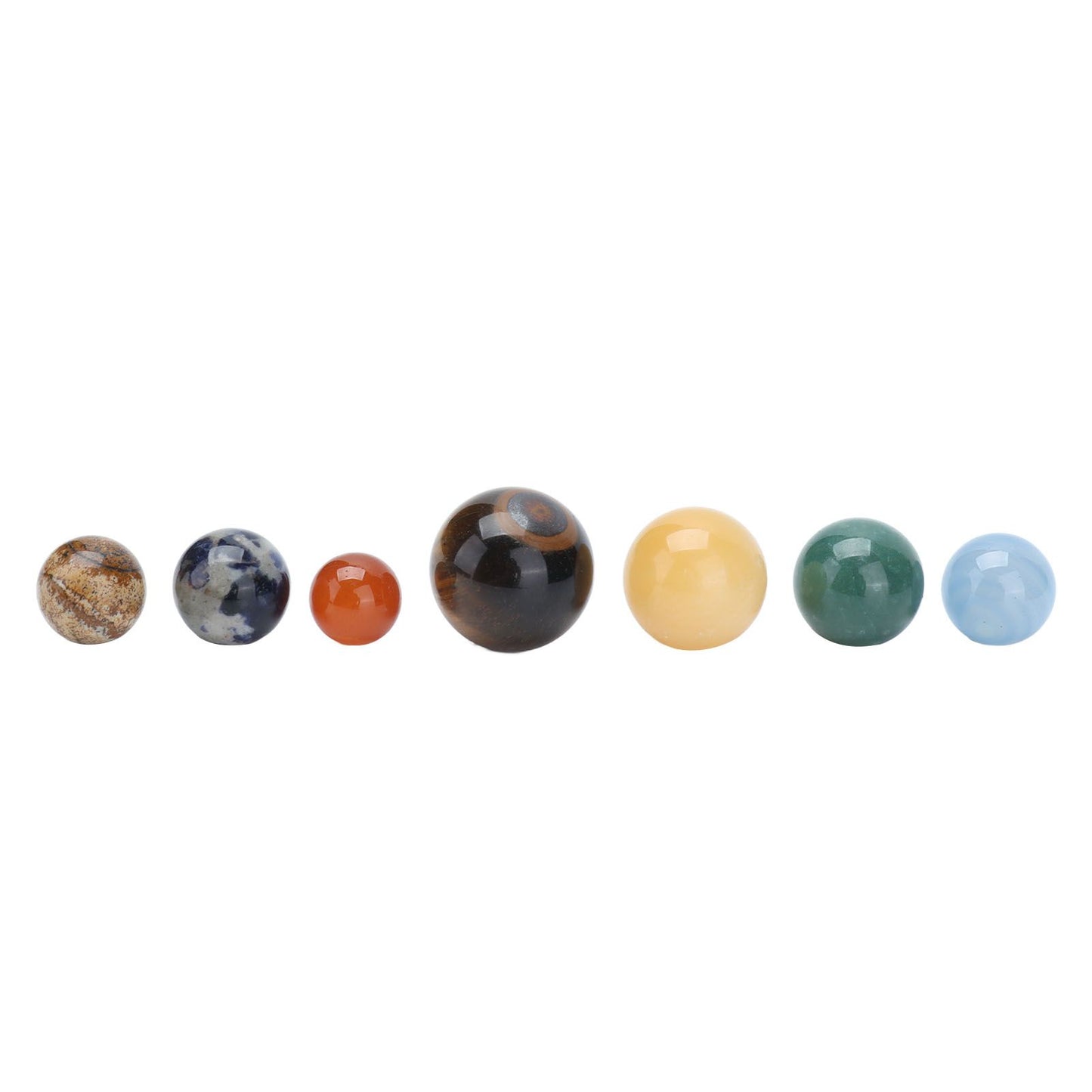 8 Planets Crystal Ornament Home Desktop Sphere Galactic Planets Decoration for Healing Meditation V1294-YM0523-3115210205011