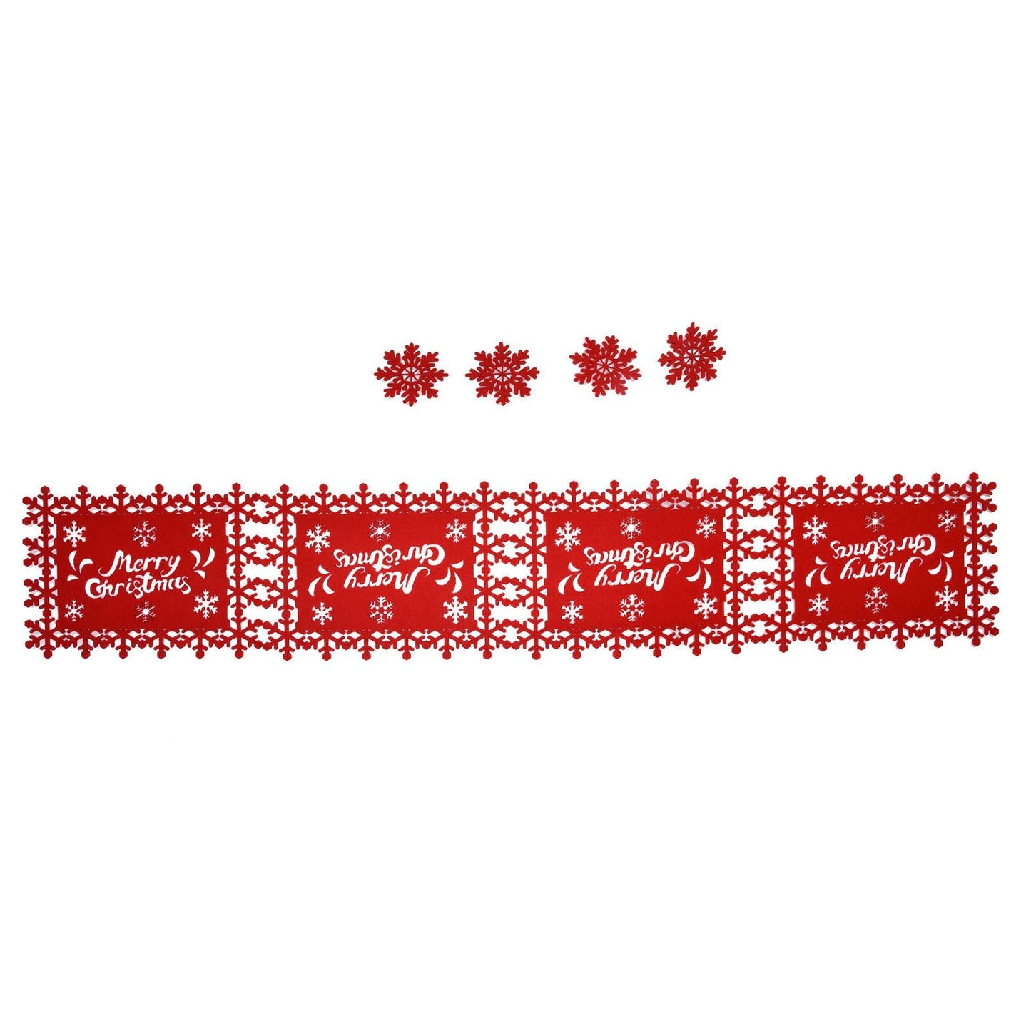 Christmas Table Runner Placemat Heat Protection Water Absorption Felt Table Runner Placemat(4 English V1294-YM0523-3115210205214