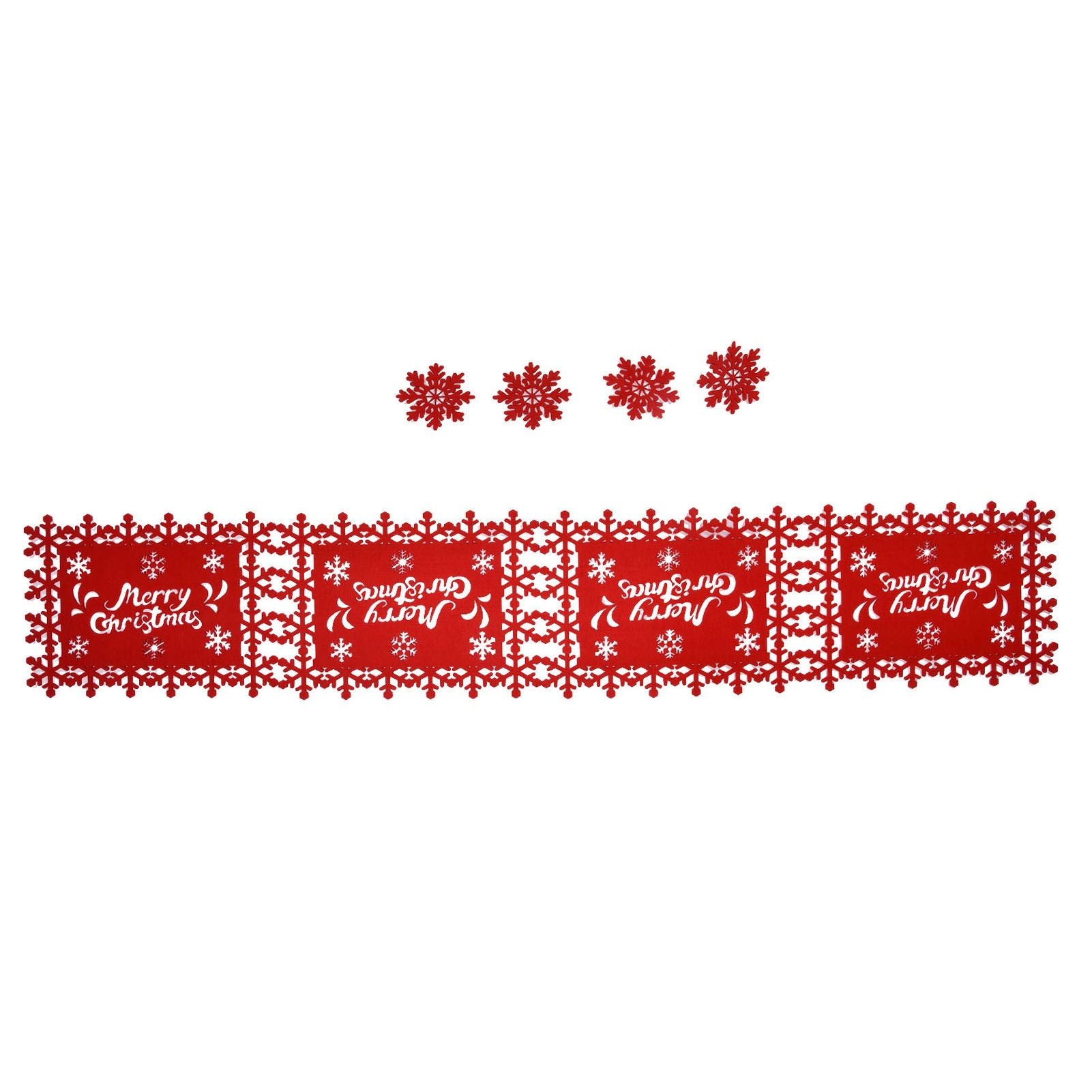 Christmas Table Runner Placemat Heat Protection Water Absorption Felt Table Runner Placemat(4 English V1294-YM0523-3115210205214