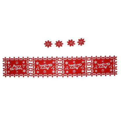 Christmas Table Runner Placemat Heat Protection Water Absorption Felt Table Runner Placemat(4 English V1294-YM0523-3115210205214