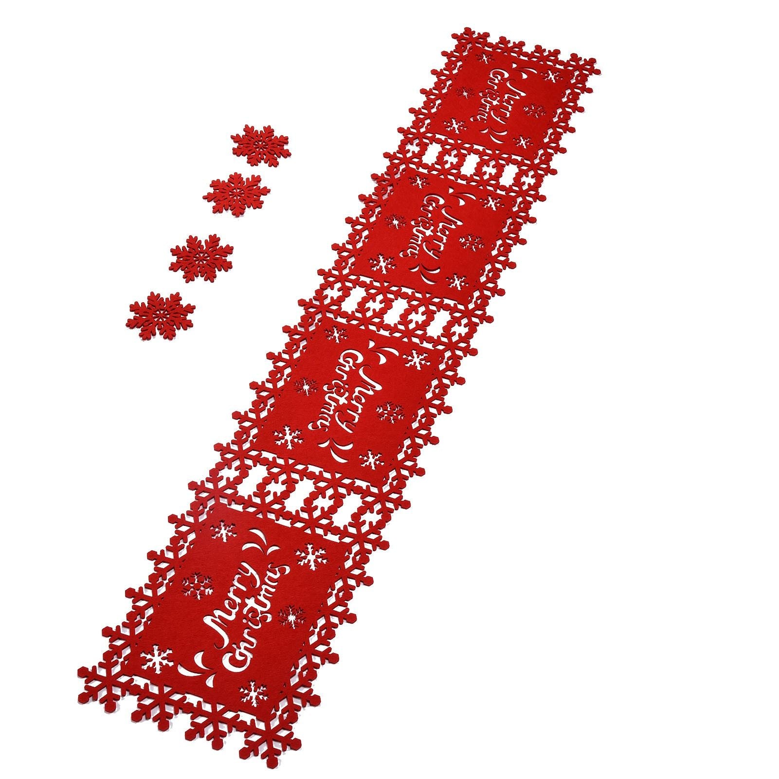 Christmas Table Runner Placemat Heat Protection Water Absorption Felt Table Runner Placemat(4 English V1294-YM0523-3115210205214