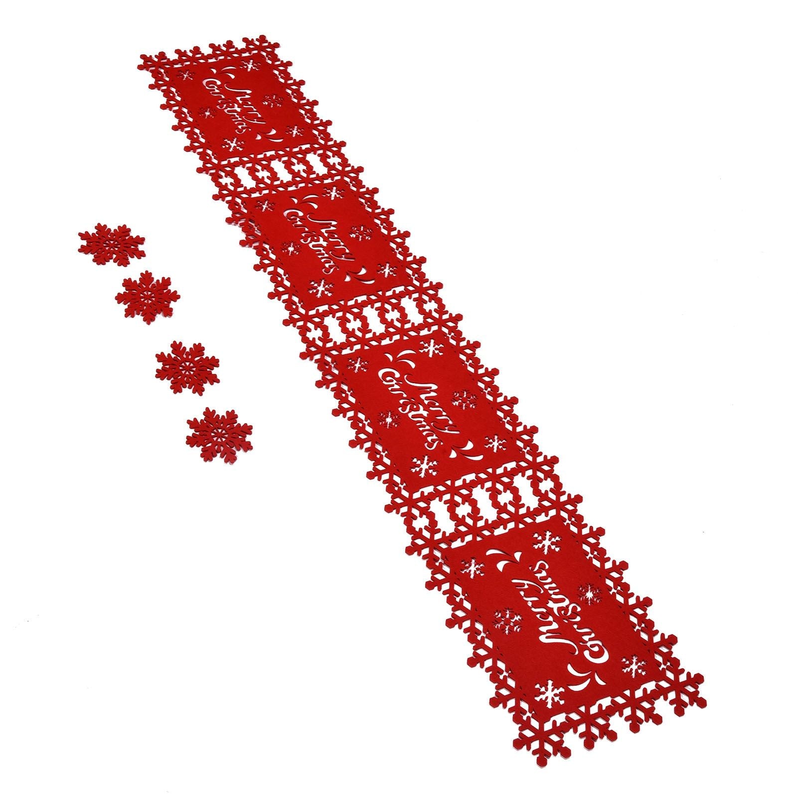 Christmas Table Runner Placemat Heat Protection Water Absorption Felt Table Runner Placemat(4 English V1294-YM0523-3115210205214