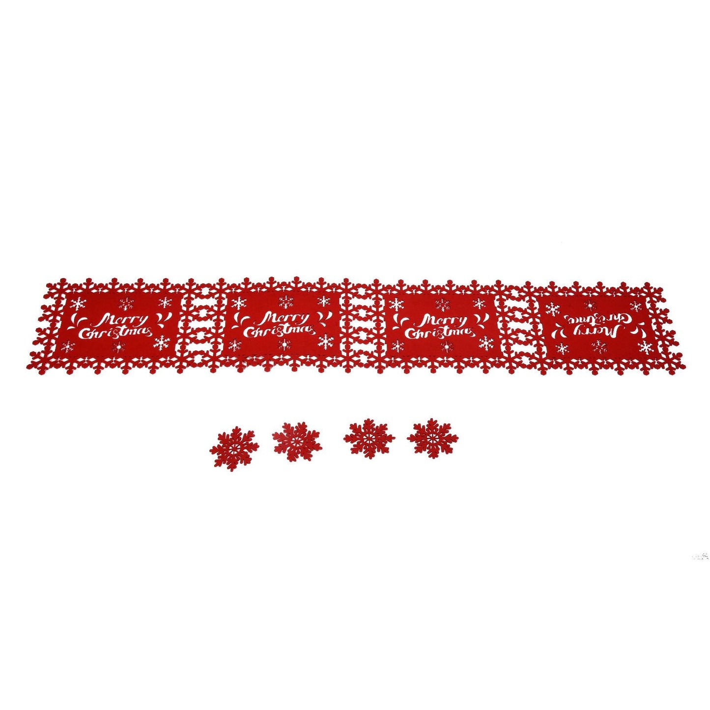 Christmas Table Runner Placemat Heat Protection Water Absorption Felt Table Runner Placemat(4 English V1294-YM0523-3115210205214