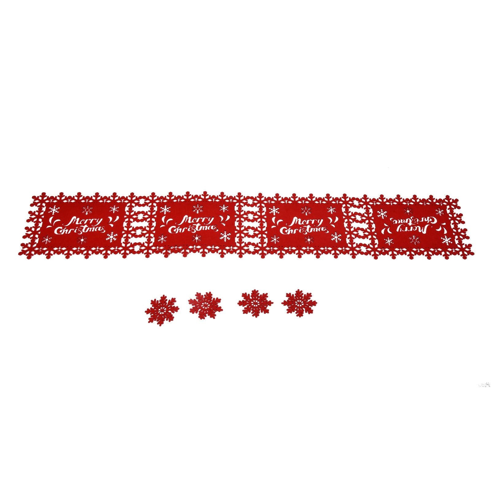 Christmas Table Runner Placemat Heat Protection Water Absorption Felt Table Runner Placemat(4 English V1294-YM0523-3115210205214