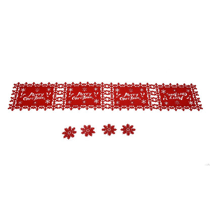 Christmas Table Runner Placemat Heat Protection Water Absorption Felt Table Runner Placemat(4 English V1294-YM0523-3115210205214