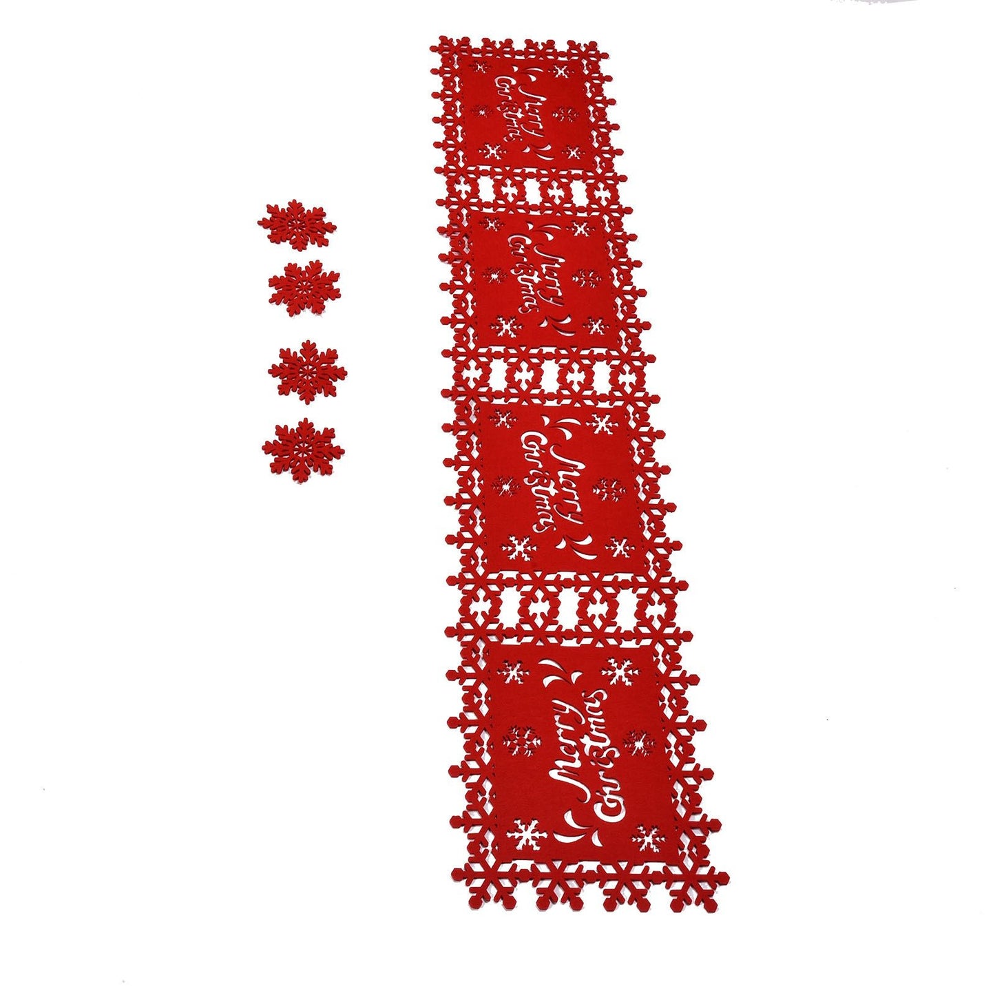 Christmas Table Runner Placemat Heat Protection Water Absorption Felt Table Runner Placemat(4 English V1294-YM0523-3115210205214