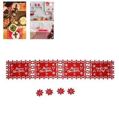 Christmas Table Runner Placemat Heat Protection Water Absorption Felt Table Runner Placemat(4 English V1294-YM0523-3115210205214