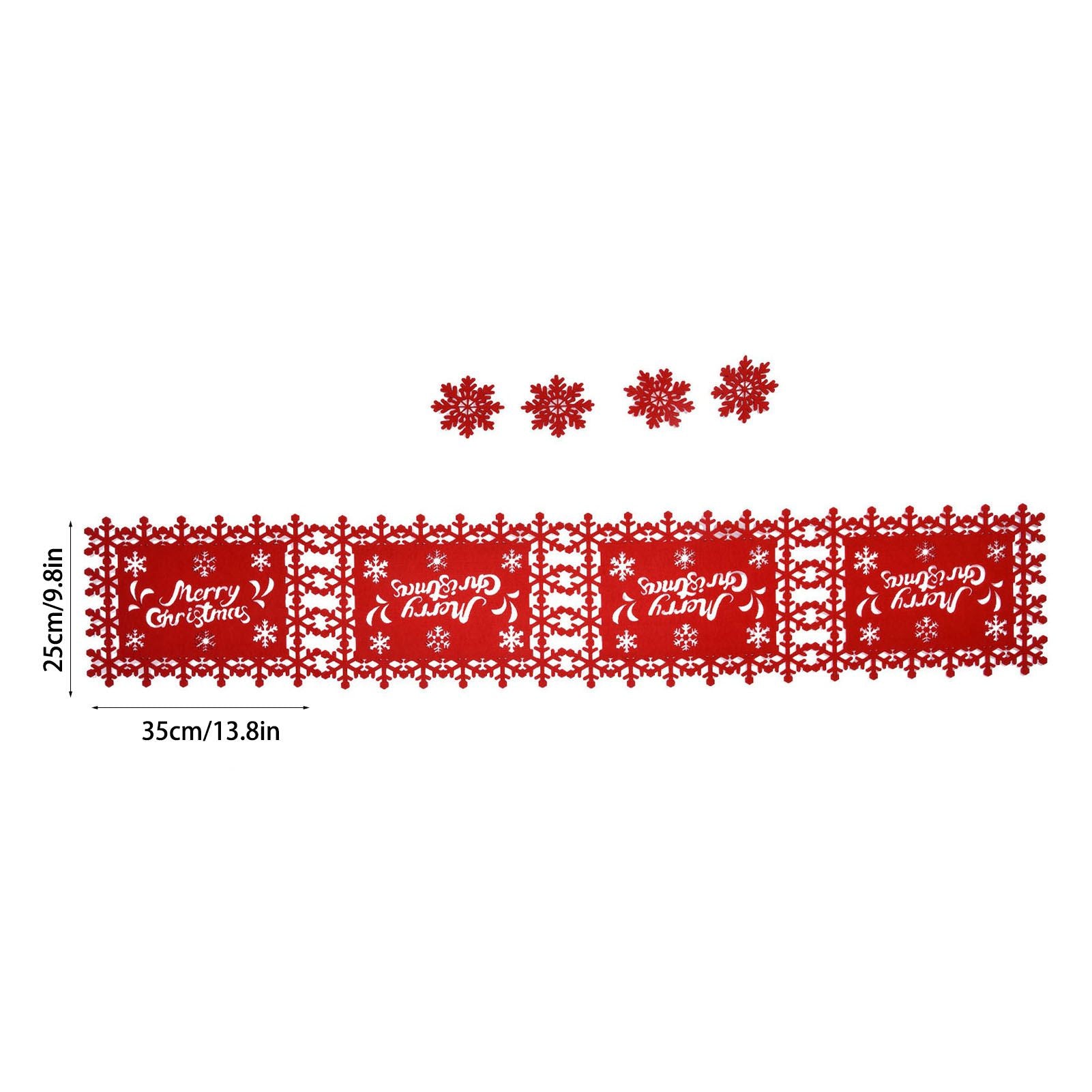 Christmas Table Runner Placemat Heat Protection Water Absorption Felt Table Runner Placemat(4 English V1294-YM0523-3115210205214