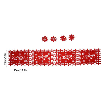 Christmas Table Runner Placemat Heat Protection Water Absorption Felt Table Runner Placemat(4 English V1294-YM0523-3115210205214
