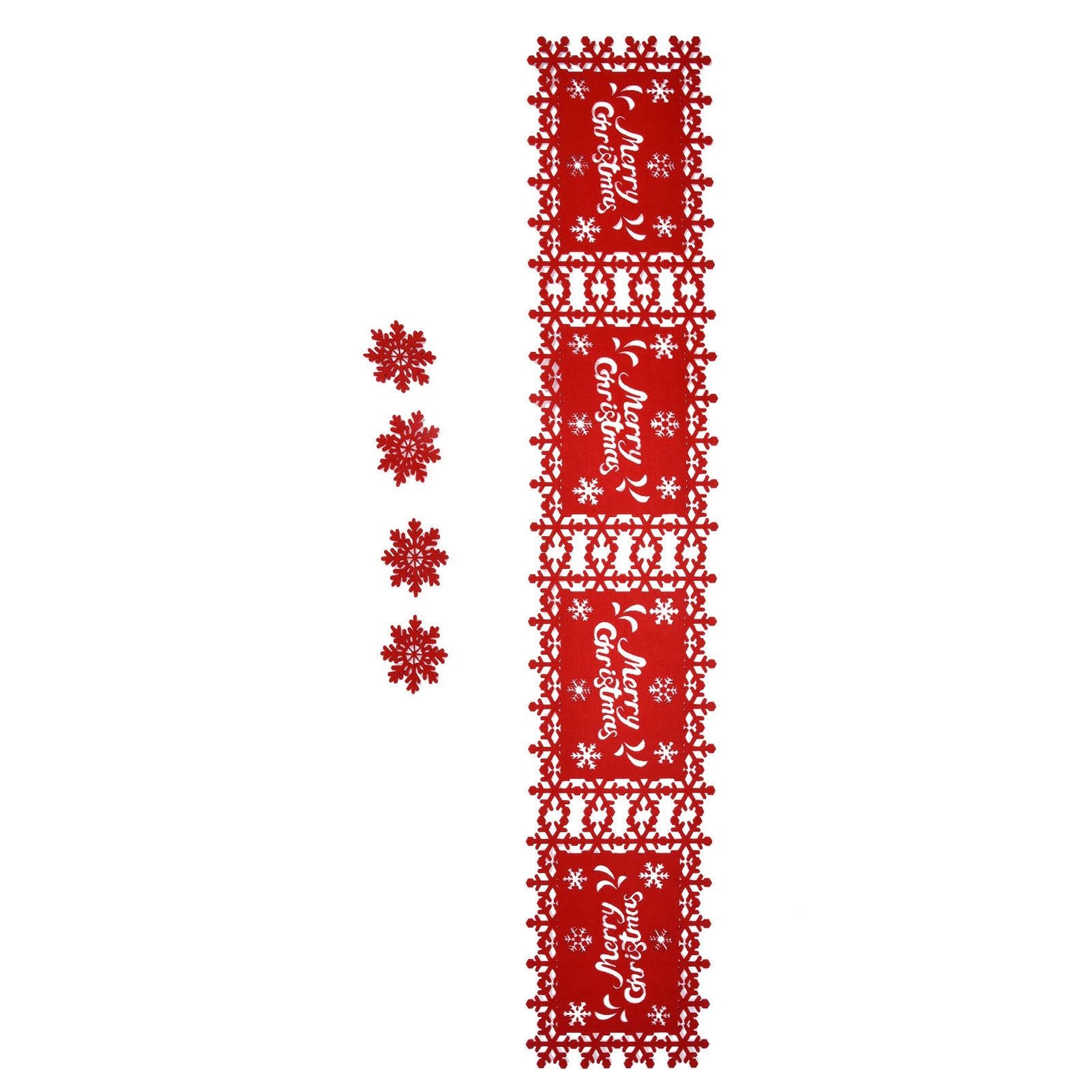 Christmas Table Runner Placemat Heat Protection Water Absorption Felt Table Runner Placemat(4 English V1294-YM0523-3115210205214