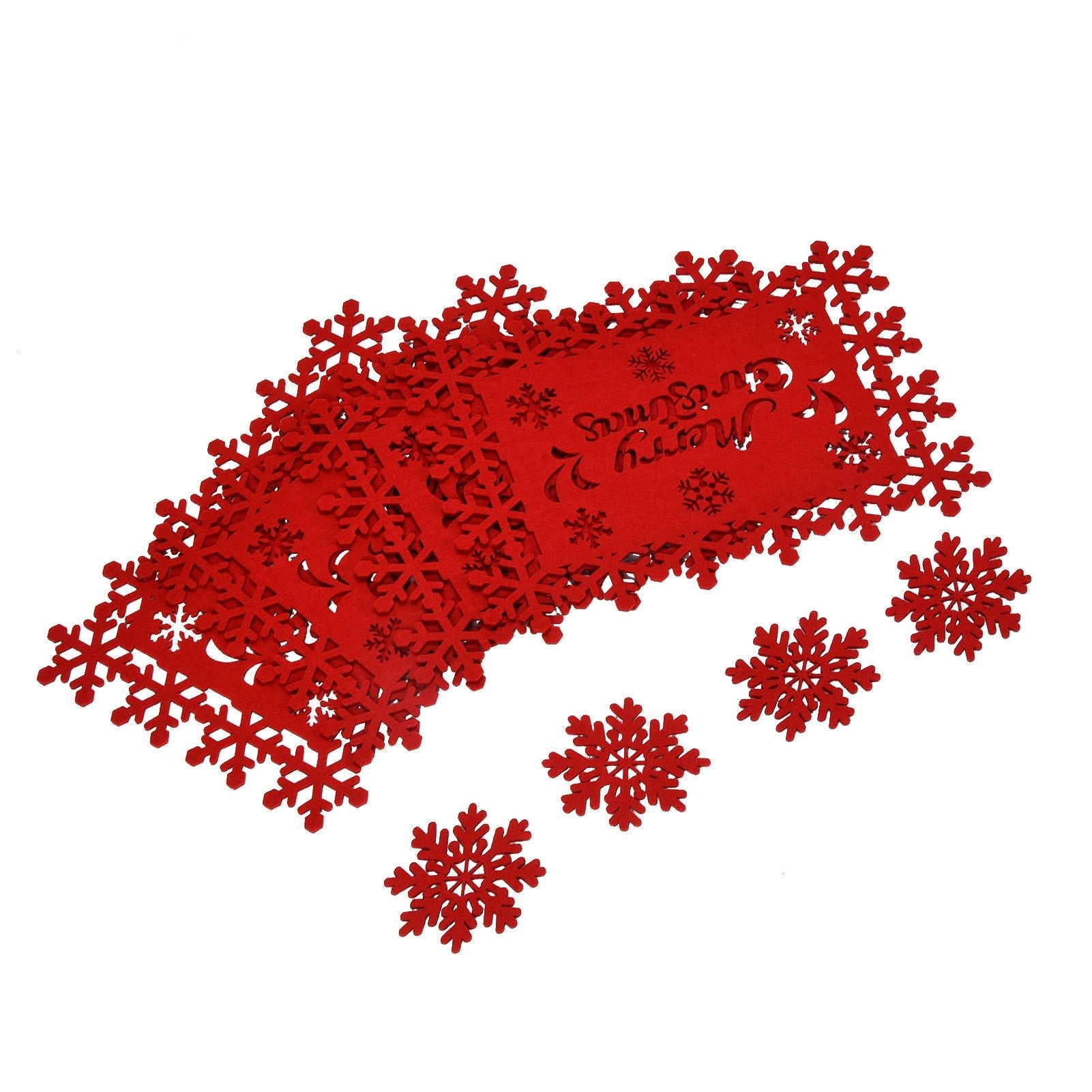 Christmas Table Runner Placemat Heat Protection Water Absorption Felt Table Runner Placemat(4 English V1294-YM0523-3115210205214