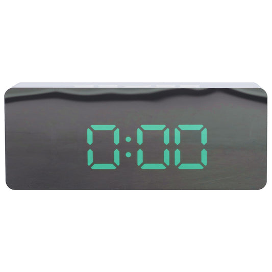 LED Mirror Alarm Clock Digital Clock with Snooze Mode for Bedroom Living Room Home Office Decor White V1294-YM0523-3115210205612