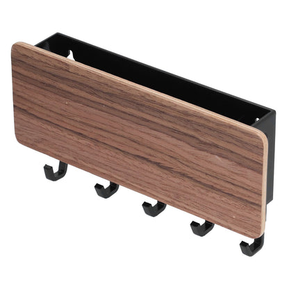 Wall Mounted Key Holder Bamboo Modern Anti Slip Key Hanger for Home Office Living RoomBrown V1294-YM0523-3115210206112