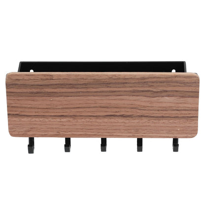 Wall Mounted Key Holder Bamboo Modern Anti Slip Key Hanger for Home Office Living RoomBrown V1294-YM0523-3115210206112