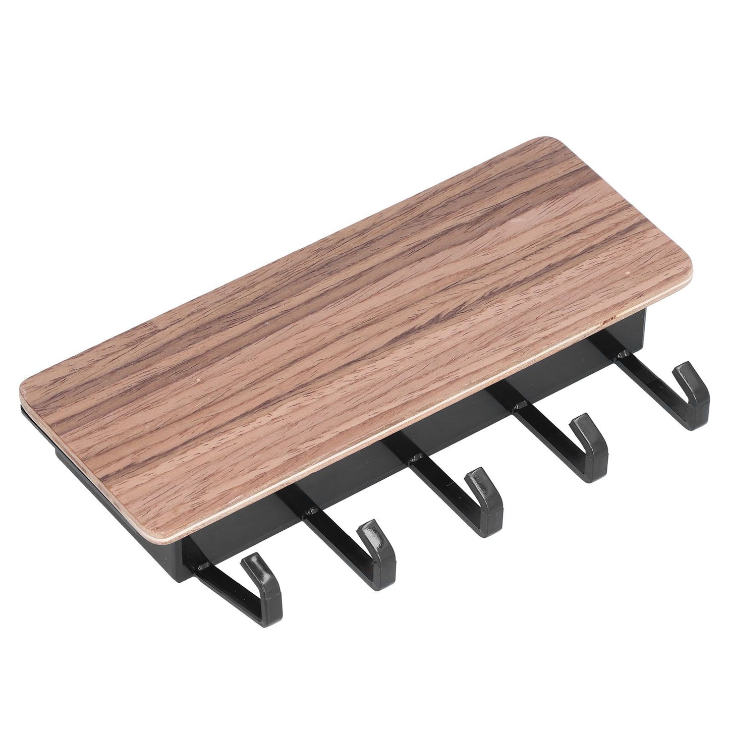 Wall Mounted Key Holder Bamboo Modern Anti Slip Key Hanger for Home Office Living RoomBrown V1294-YM0523-3115210206112
