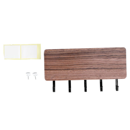 Wall Mounted Key Holder Bamboo Modern Anti Slip Key Hanger for Home Office Living RoomBrown V1294-YM0523-3115210206112