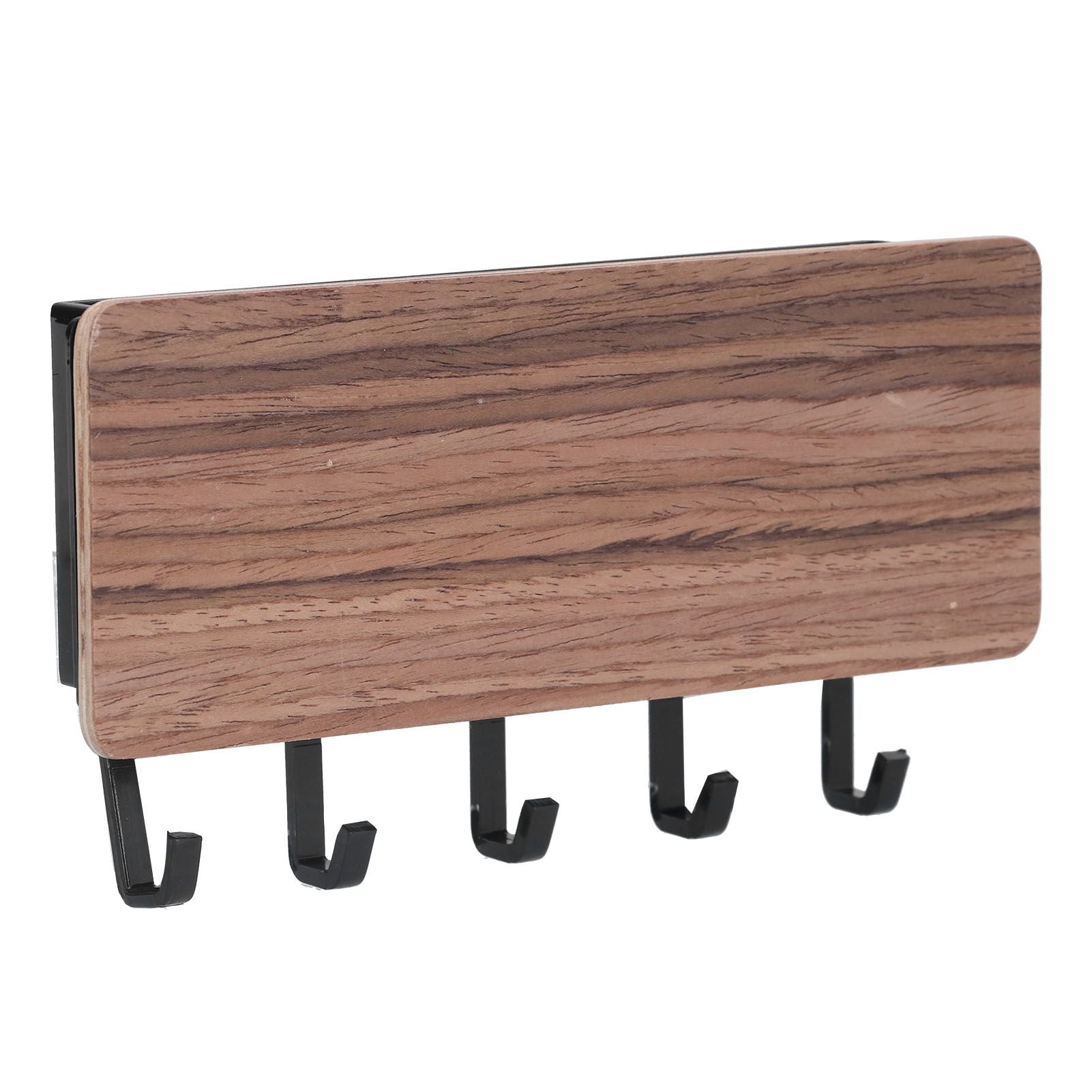 Wall Mounted Key Holder Bamboo Modern Anti Slip Key Hanger for Home Office Living RoomBrown V1294-YM0523-3115210206112