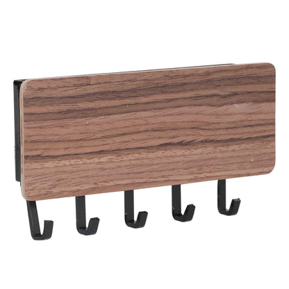 Wall Mounted Key Holder Bamboo Modern Anti Slip Key Hanger for Home Office Living RoomBrown V1294-YM0523-3115210206112