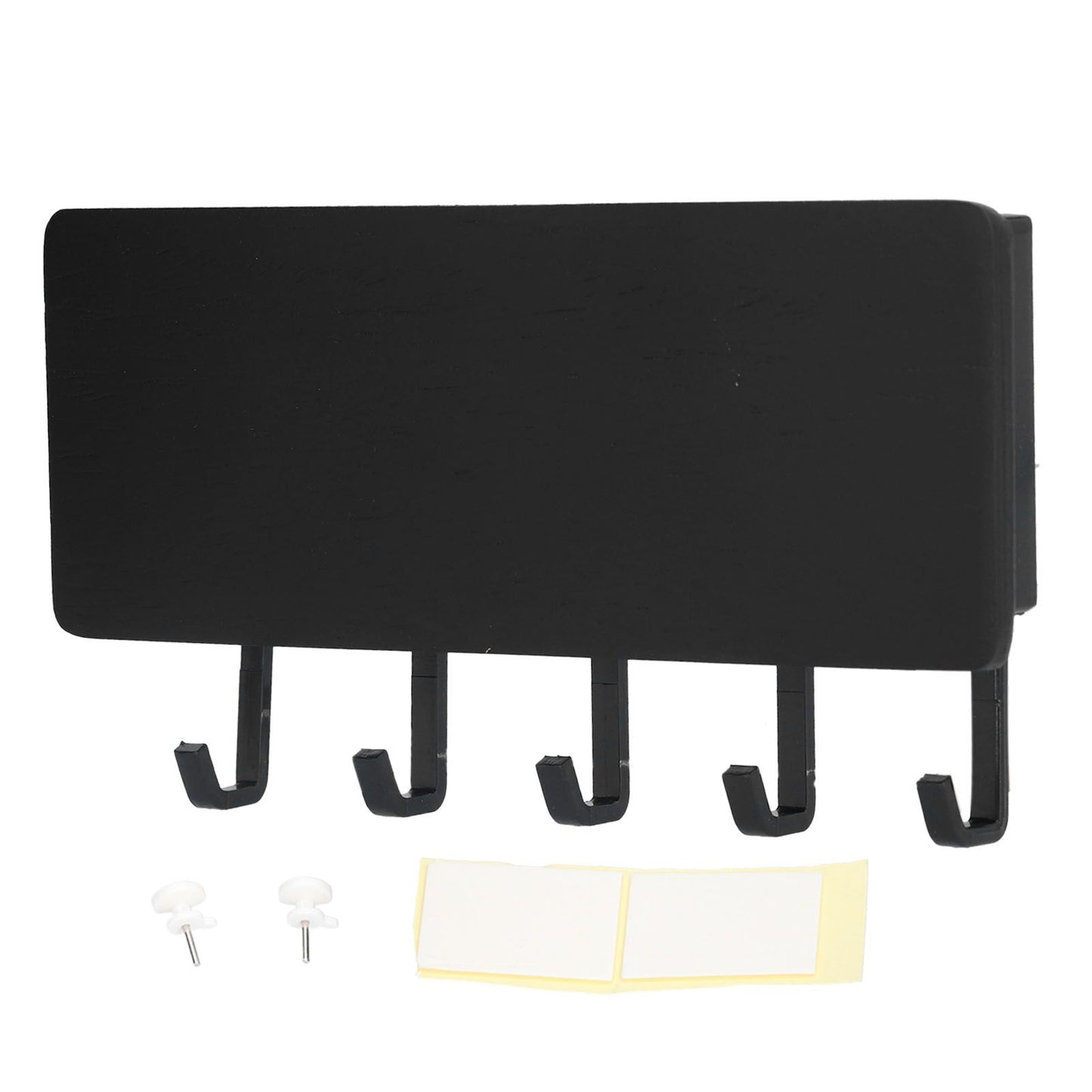 Wall Mounted Key Holder Bamboo Modern Anti Slip Key Hanger for Home Office Living RoomBlack V1294-YM0523-3115210206113