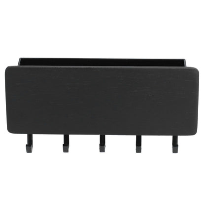 Wall Mounted Key Holder Bamboo Modern Anti Slip Key Hanger for Home Office Living RoomBlack V1294-YM0523-3115210206113