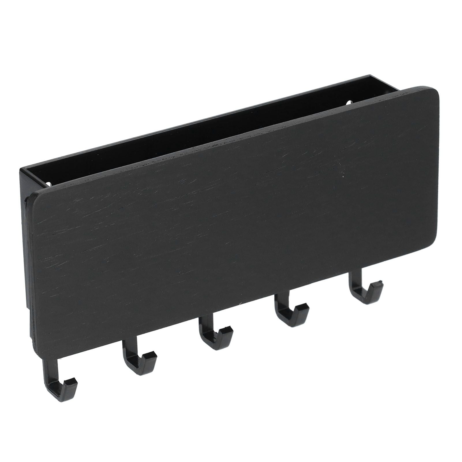 Wall Mounted Key Holder Bamboo Modern Anti Slip Key Hanger for Home Office Living RoomBlack V1294-YM0523-3115210206113