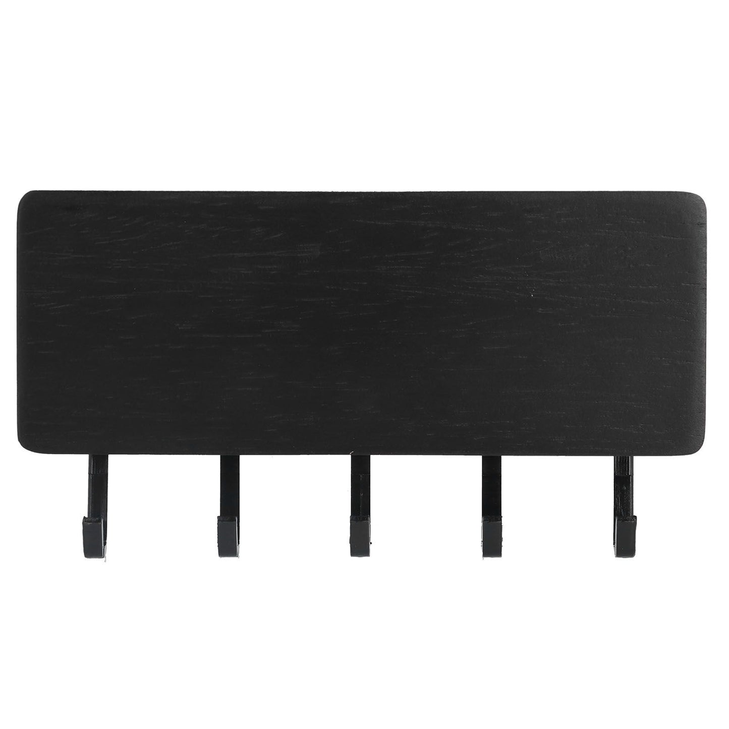 Wall Mounted Key Holder Bamboo Modern Anti Slip Key Hanger for Home Office Living RoomBlack V1294-YM0523-3115210206113