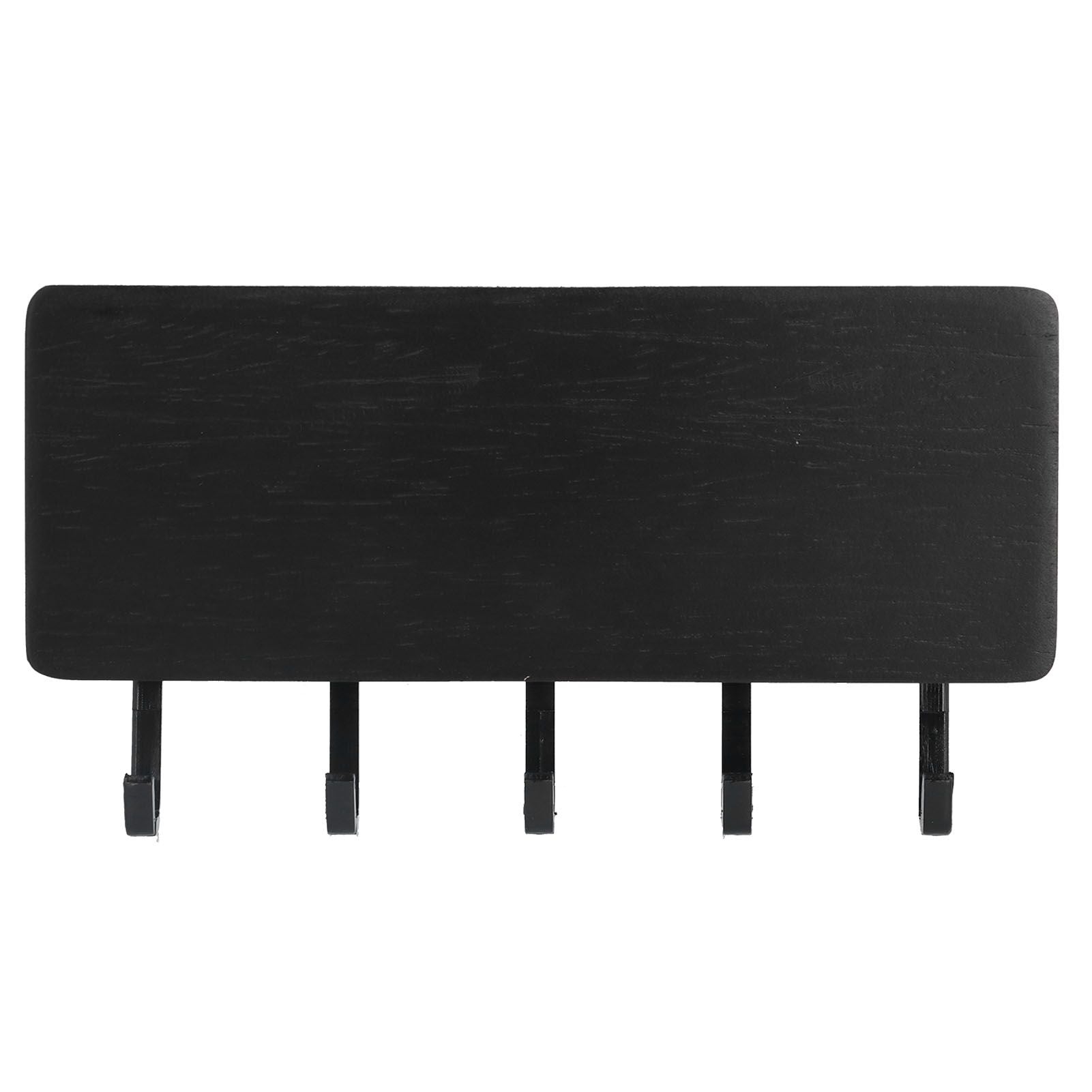Wall Mounted Key Holder Bamboo Modern Anti Slip Key Hanger for Home Office Living RoomBlack V1294-YM0523-3115210206113