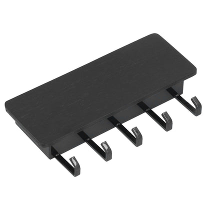 Wall Mounted Key Holder Bamboo Modern Anti Slip Key Hanger for Home Office Living RoomBlack V1294-YM0523-3115210206113