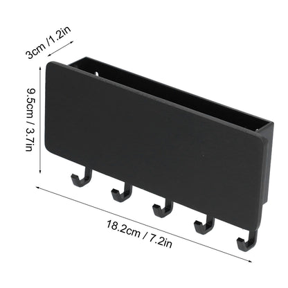 Wall Mounted Key Holder Bamboo Modern Anti Slip Key Hanger for Home Office Living RoomBlack V1294-YM0523-3115210206113