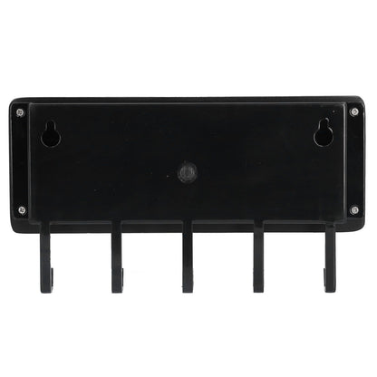 Wall Mounted Key Holder Bamboo Modern Anti Slip Key Hanger for Home Office Living RoomBlack V1294-YM0523-3115210206113