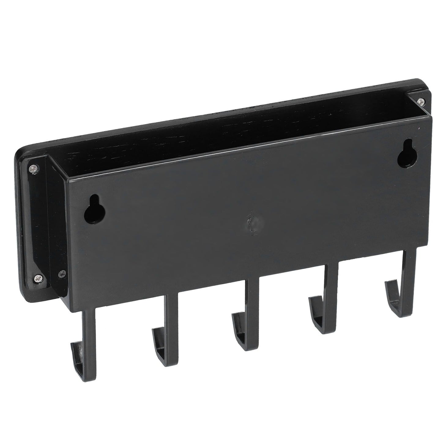 Wall Mounted Key Holder Bamboo Modern Anti Slip Key Hanger for Home Office Living RoomBlack V1294-YM0523-3115210206113