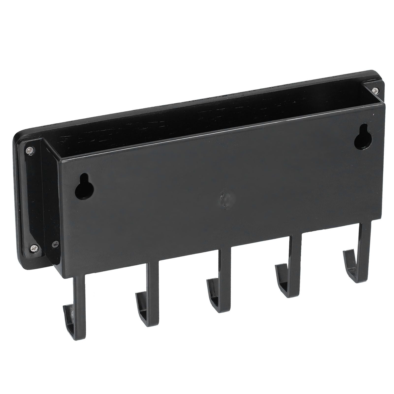 Wall Mounted Key Holder Bamboo Modern Anti Slip Key Hanger for Home Office Living RoomBlack V1294-YM0523-3115210206113