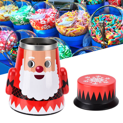 Christmas Candy Iron Box Roly Poly Design Santa Claus Snowman Candy Cans Storage BoxSanta Claus V1294-YM0523-3115210208011
