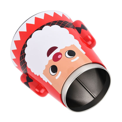 Christmas Candy Iron Box Roly Poly Design Santa Claus Snowman Candy Cans Storage BoxSanta Claus V1294-YM0523-3115210208011