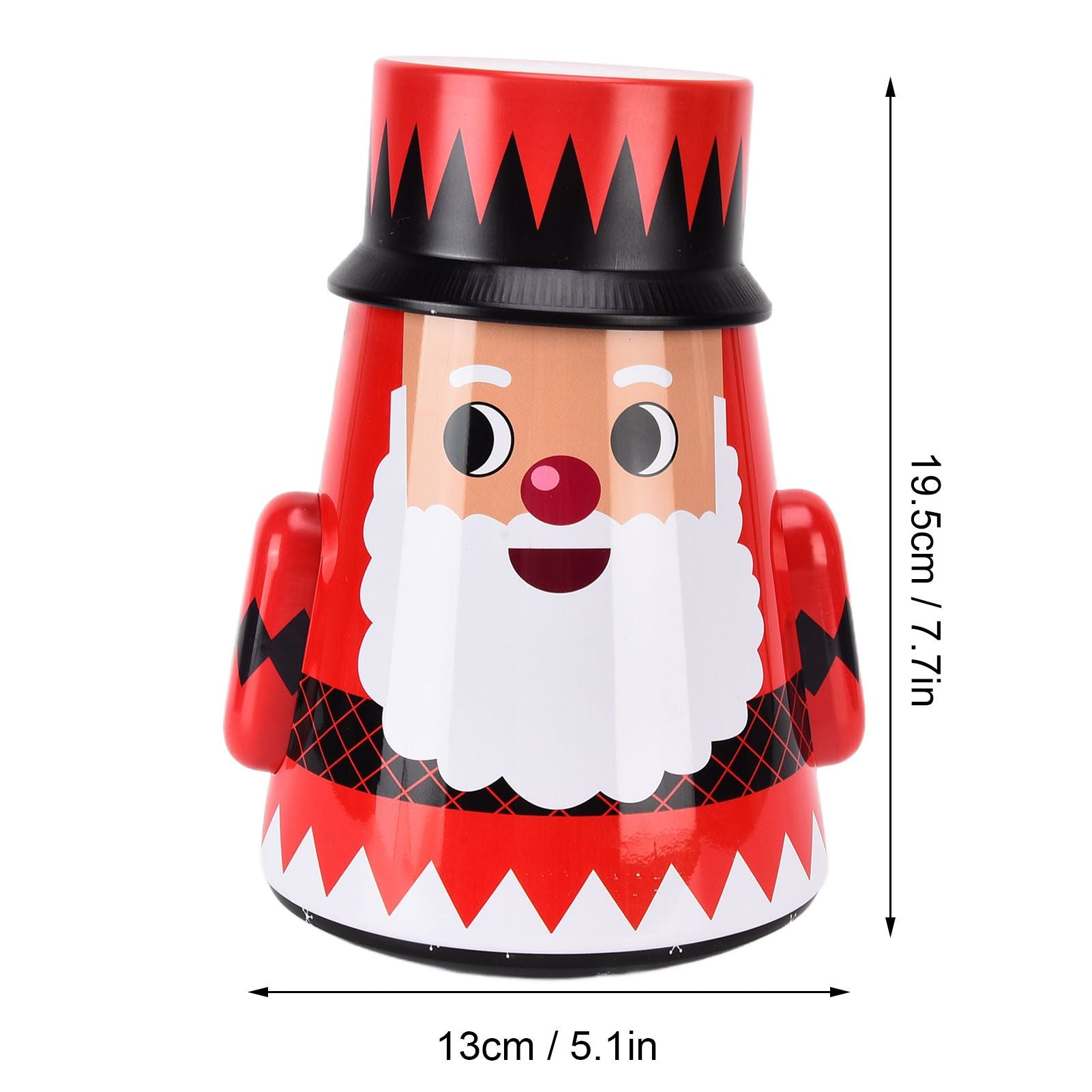 Christmas Candy Iron Box Roly Poly Design Santa Claus Snowman Candy Cans Storage BoxSanta Claus V1294-YM0523-3115210208011
