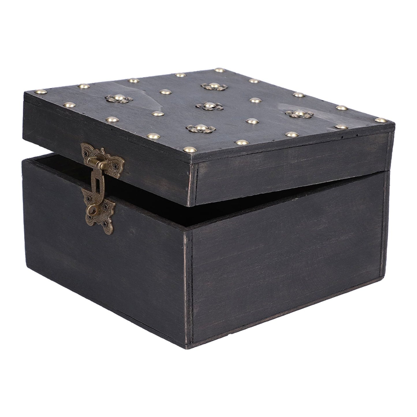 Treasure Props Storage Box with Password Lock Retro Wooden Storage Box for Home Living Room V1294-YM0523-3115210208511