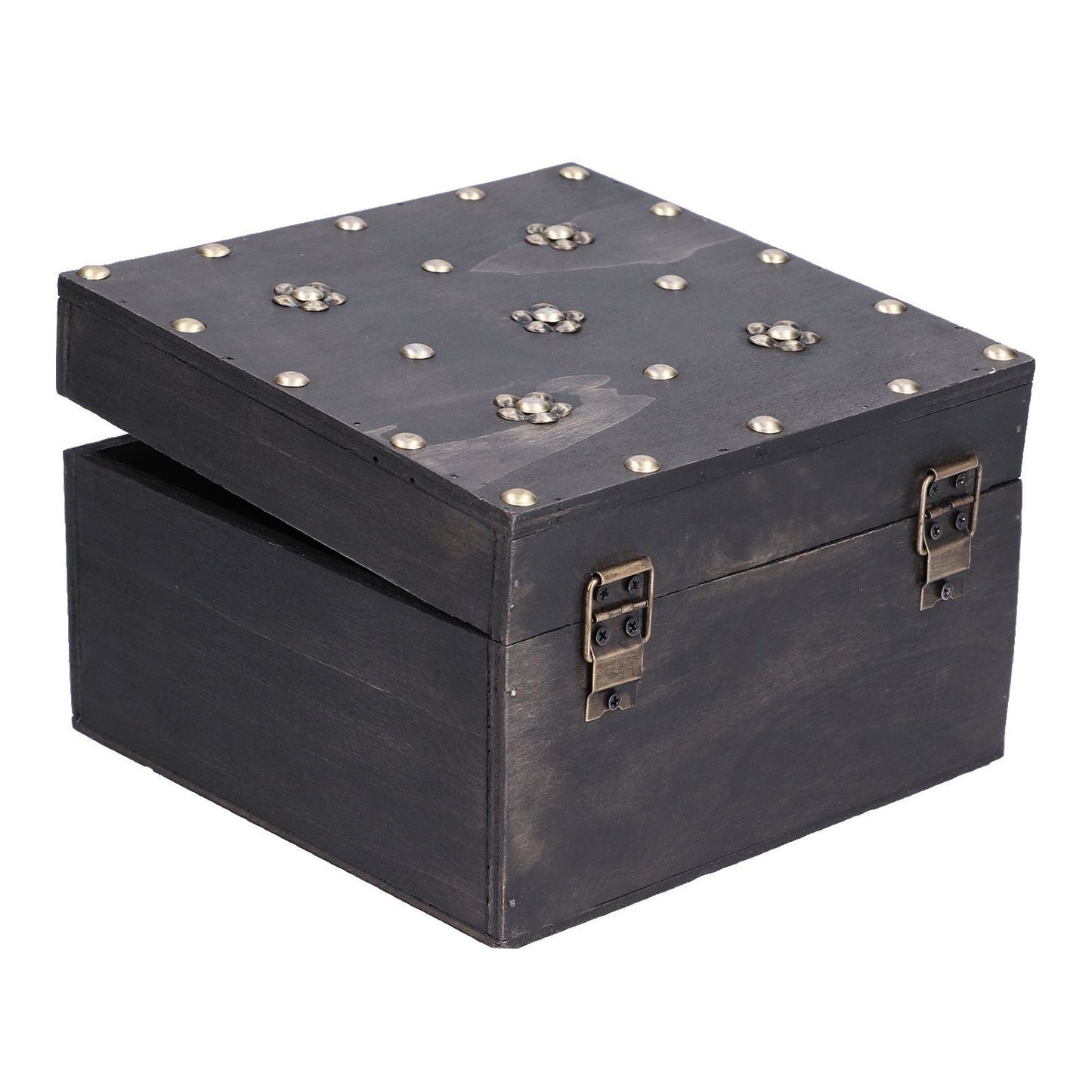 Treasure Props Storage Box with Password Lock Retro Wooden Storage Box for Home Living Room V1294-YM0523-3115210208511