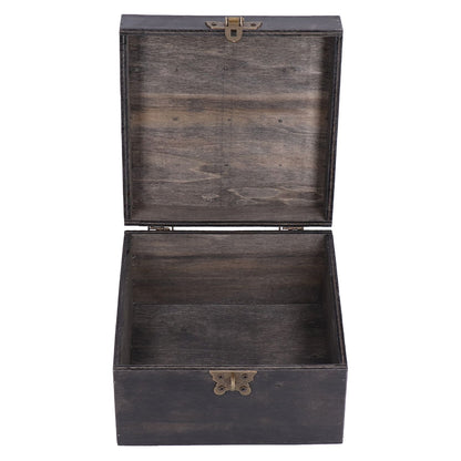 Treasure Props Storage Box with Password Lock Retro Wooden Storage Box for Home Living Room V1294-YM0523-3115210208511