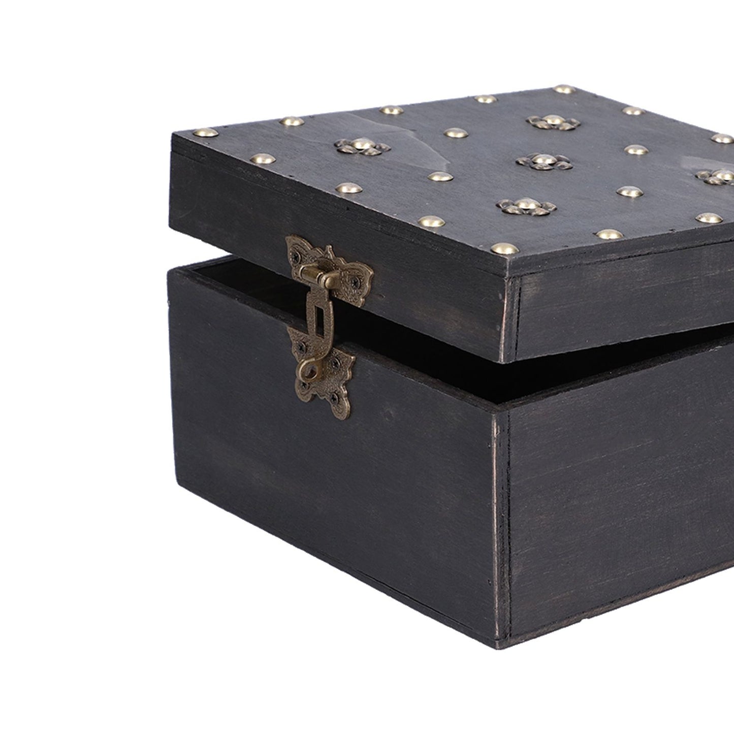 Treasure Props Storage Box with Password Lock Retro Wooden Storage Box for Home Living Room V1294-YM0523-3115210208511