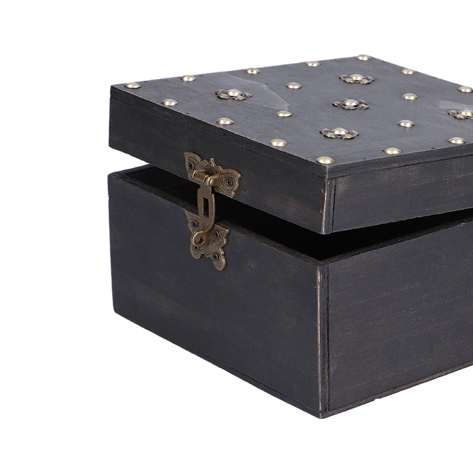 Treasure Props Storage Box with Password Lock Retro Wooden Storage Box for Home Living Room V1294-YM0523-3115210208511