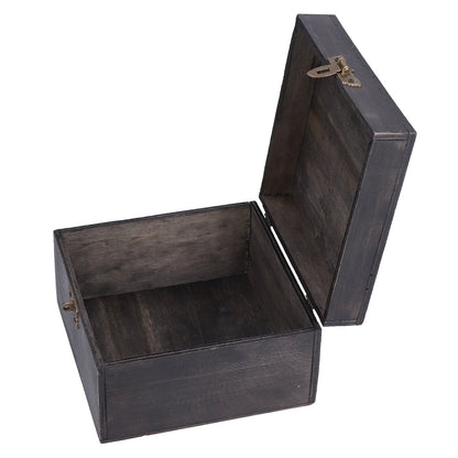 Treasure Props Storage Box with Password Lock Retro Wooden Storage Box for Home Living Room V1294-YM0523-3115210208511