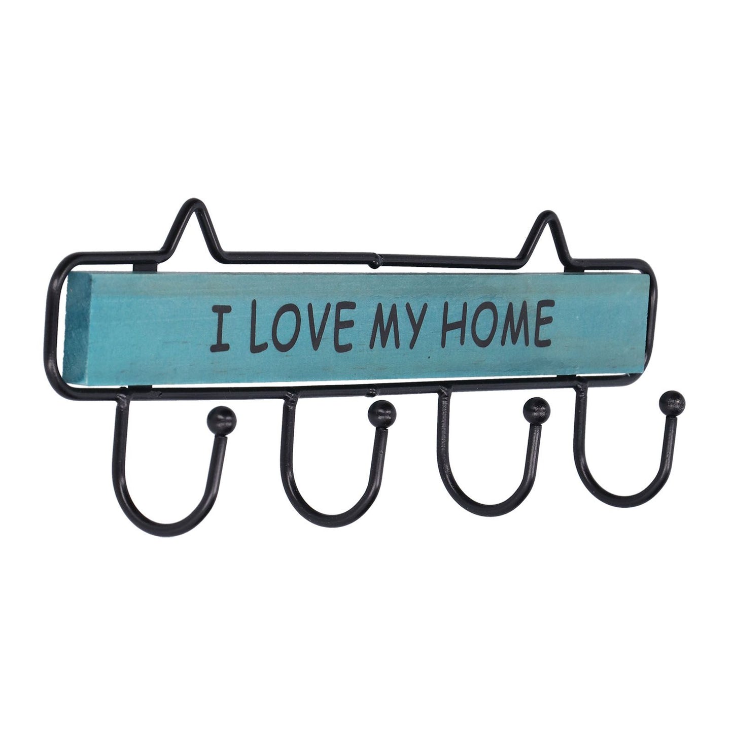 Wood Wall Hanger Wall Mounted Clothes Holder Coat Rack Key Hook for Cloakroom KitchenGreen V1294-YM0523-3115210209011