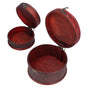 2Pcs Classical Jewelry Box with Buckle Cylinder Shape Antique Storage Case for Necklace Bracelet V1294-YM0523-3115210209111