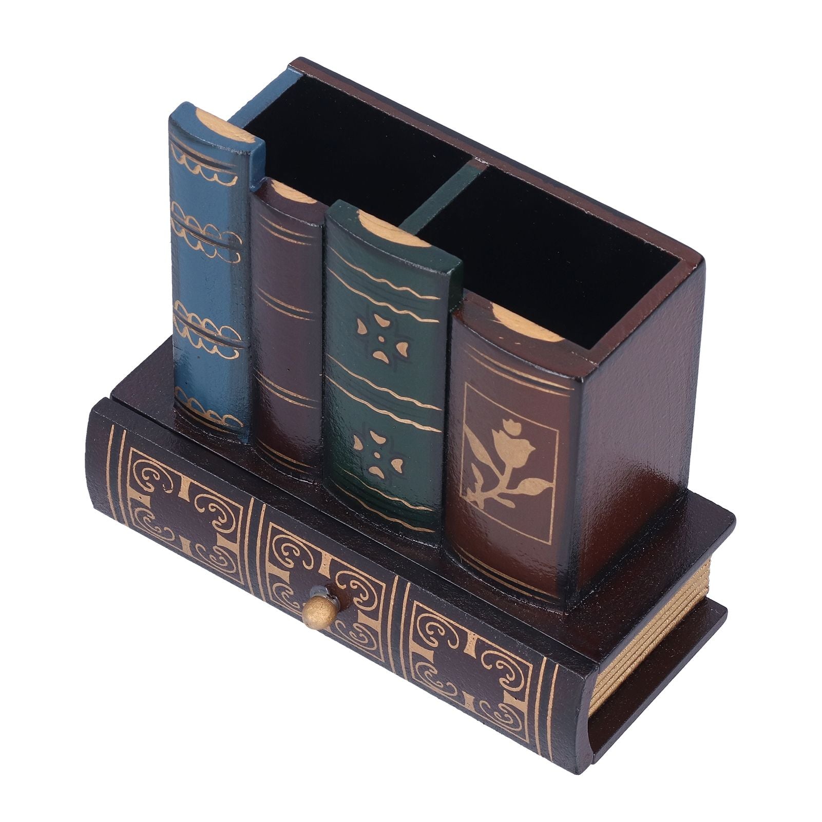 Retro Style Pencil Holder Pen Cup Desktop Storage Organizer Decoration for Home Office V1294-YM0523-3115210210111