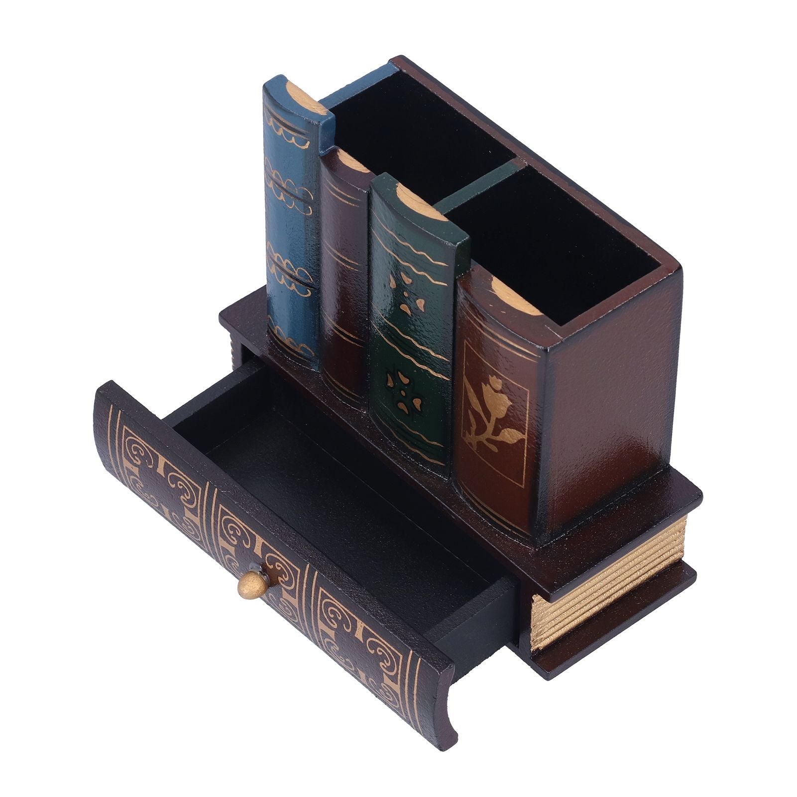 Retro Style Pencil Holder Pen Cup Desktop Storage Organizer Decoration for Home Office V1294-YM0523-3115210210111
